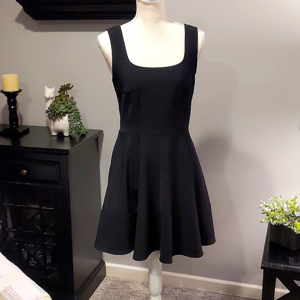Lulus black A line short dress size large